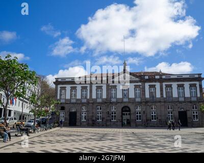 Angra do Heroismo City  Hall square, Terceira Island Stock Photo