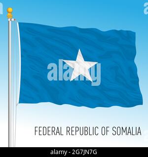 Somalia official national flag, african country, vector illustration Stock Vector