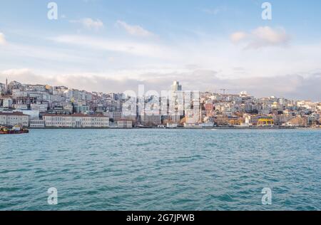 Bosphorus Strait in the city of Istanbul. Turkey. Stock Photo