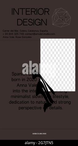Stylish Vertical Template for Stories. UI Sale Page For Social Media Account. . Vector illustration Stock Vector