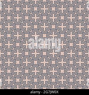 Monochrome green geometric seamless pattern. Retro tileable backgrounds line grid. Vintage style classic texture for wallpaper and fabric print Stock Vector