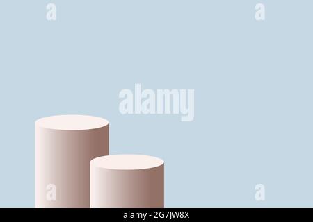 Minimalist podium and scene with 3d vector rendering abstract background composition, 3d illustration mock up Stock Vector