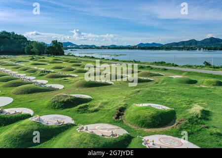 Wang Hip Cemetery Park in Kanchanaburi, Thailand Stock Photo