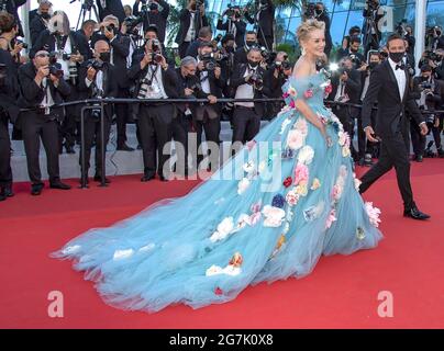 Cannes, France. 14th July, 2021. CANNES, FRANCE - JULY 14: Sharon Stone attends the 'A Felesegam Tortenete/The Story Of My Wife' screening during the 74th annual Cannes Film Festival on July 14, 2021 in Cannes, France. (Photo by imageSPACE/Sipa USA) Credit: Sipa USA/Alamy Live News Stock Photo