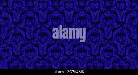 Abstract geometric metallic background seamless pattern with twisted line dark blue design modern. Vector illustration. Eps10 Stock Vector