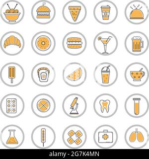 Collection of icons on various topics - Vector illustration Stock Vector