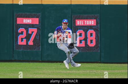 MAZATLAN, MEXICO - JANUARY 31: Vimael Machin of Puerto Rico during the game  between Puerto Rico and Dominican Republic as part of Serie del Caribe 2021  at Teodoro Mariscal Stadium on January