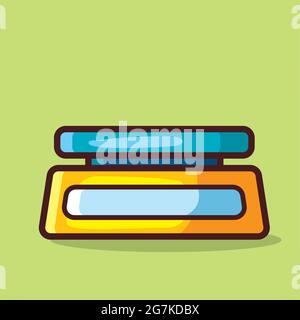 electronic weight machine isolated vector illustration in flat style Stock Vector