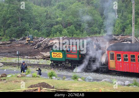 Mt Washington Cog railway NH USA Stock Photo