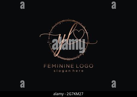 YL Initial letter handwriting and signature logo. A concept handwriting  initial logo with template element Stock Vector Image & Art - Alamy