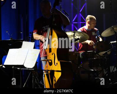 Cracow, Poland - July 10, 2021: Nigel Kennedy live at 26rd edition of the Summer Jazz Festival in Krakow Stock Photo