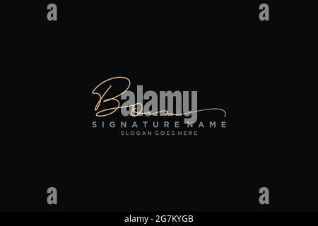 BO Letter Signature Logo Template elegant design logo Sign Symbol template vector icon Stock Vector