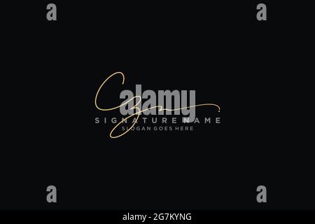CZ Letter Signature Logo Template elegant design logo Sign Symbol template vector icon Stock Vector