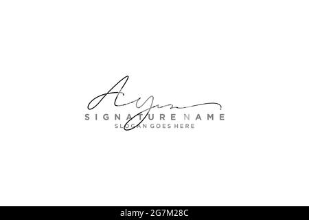 AY Letter Signature Logo Template elegant design logo Sign Symbol template vector icon Stock Vector