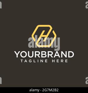 letter H hexagonal technology, initial logo design hexagon monogram lettering designs hexagon simple logo icon design vector Stock Vector