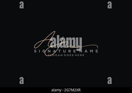 AJ Letter Signature Logo Template elegant design logo Sign Symbol template vector icon Stock Vector