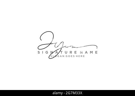 JYLetter Signature Logo Template elegant design logo Sign Symbol template vector icon Stock Vector