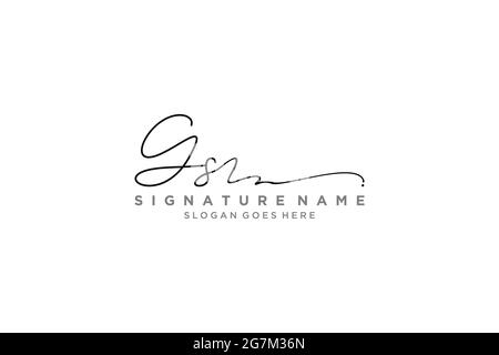 GS Letter Signature Logo Template elegant design logo Sign Symbol template vector icon Stock Vector