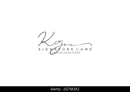 KG Letter Signature Logo Template elegant design logo Sign Symbol template vector icon Stock Vector