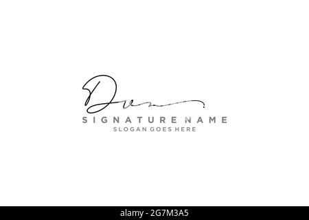 DV Letter Signature Logo Template elegant design logo Sign Symbol template vector icon Stock Vector