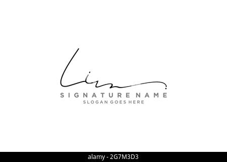 LI Letter Signature Logo Template elegant design logo Sign Symbol template vector icon Stock Vector