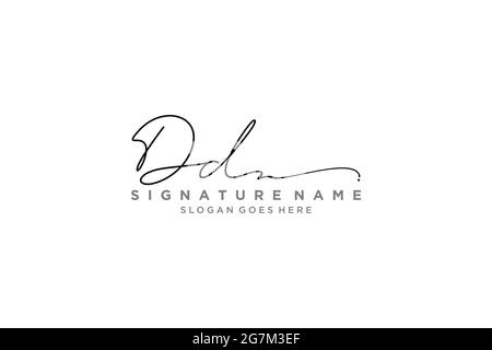 DD Letter Signature Logo Template elegant design logo Sign Symbol template vector icon Stock Vector