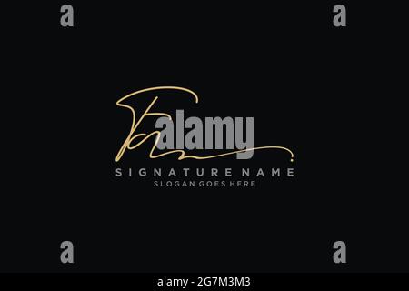 FA Letter Signature Logo Template elegant design logo Sign Symbol template vector icon Stock Vector