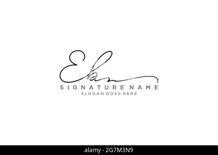 EB Letter Signature Logo Template elegant design logo Sign Symbol template vector icon Stock Vector