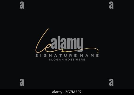 IE Letter Signature Logo Template elegant design logo Sign Symbol template vector icon Stock Vector