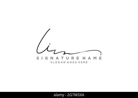 II Letter Signature Logo Template elegant design logo Sign Symbol template vector icon Stock Vector
