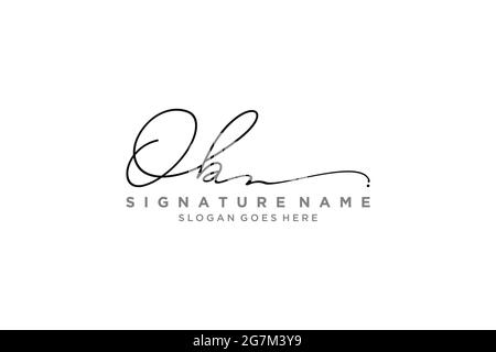 OB Letter Signature Logo Template elegant design logo Sign Symbol template vector icon Stock Vector
