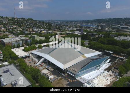 Seattle, United States. 14th July, 2021. An aerial view of the