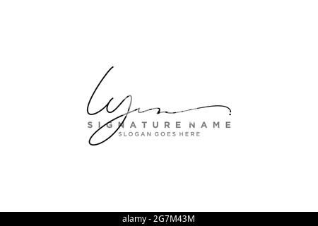 IY Letter Signature Logo Template elegant design logo Sign Symbol template vector icon Stock Vector