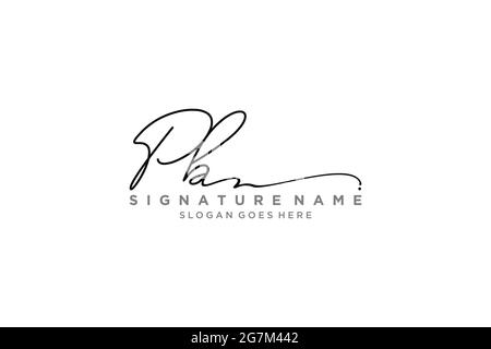 PB Letter Signature Logo Template elegant design logo Sign Symbol template vector icon Stock Vector