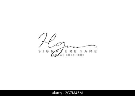 HG Letter Signature Logo Template elegant design logo Sign Symbol template vector icon Stock Vector