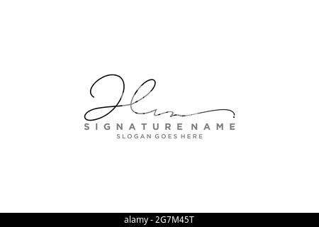 JL Letter Signature Logo Template elegant design logo Sign Symbol template vector icon Stock Vector