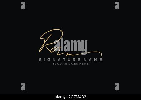 RA Letter Signature Logo Template elegant design logo Sign Symbol template vector icon Stock Vector