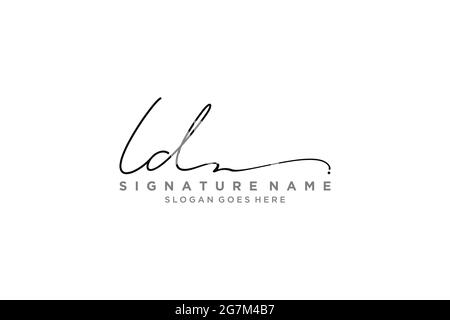 ID Letter Signature Logo Template elegant design logo Sign Symbol template vector icon Stock Vector