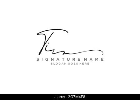 TI Letter Signature Logo Template elegant design logo Sign Symbol template vector icon Stock Vector