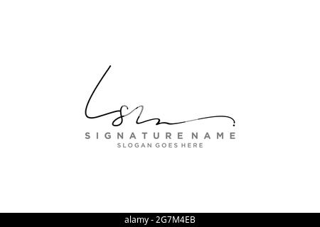 LS Letter Signature Logo Template elegant design logo Sign Symbol template vector icon Stock Vector