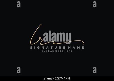IR Letter Signature Logo Template elegant design logo Sign Symbol template vector icon Stock Vector
