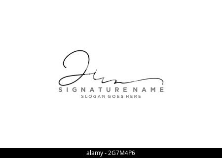 JI Letter Signature Logo Template elegant design logo Sign Symbol template vector icon Stock Vector