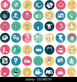 Various hobbies and professions icons collection - Vector illustration Stock Vector