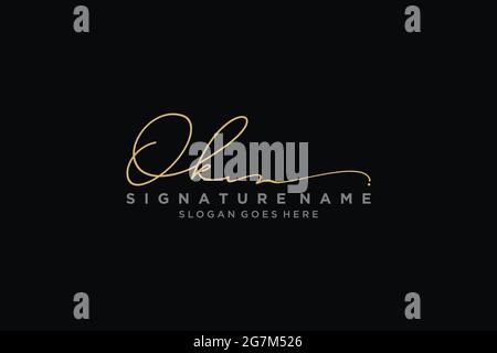 OK Letter Signature Logo Template elegant design logo Sign Symbol template vector icon Stock Vector