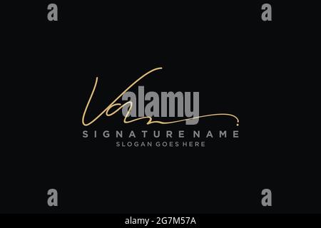 VA Letter Signature Logo Template elegant design logo Sign Symbol template vector icon Stock Vector