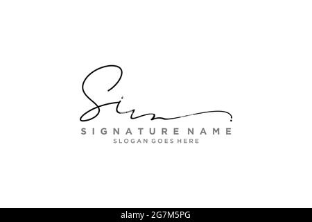 SI Letter Signature Logo Template elegant design logo Sign Symbol template vector icon Stock Vector