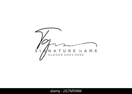 TQ Letter Signature Logo Template elegant design logo Sign Symbol template vector icon Stock Vector