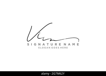 VI Letter Signature Logo Template elegant design logo Sign Symbol template vector icon Stock Vector