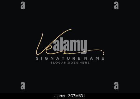 VE Letter Signature Logo Template elegant design logo Sign Symbol template vector icon Stock Vector