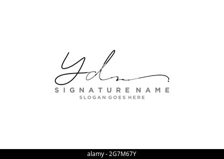 YD Letter Signature Logo Template elegant design logo Sign Symbol template vector icon Stock Vector